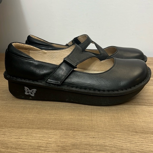 Alegria black Mary Jane leather shoes womens size 40 US 9.5 - Picture 1 of 16